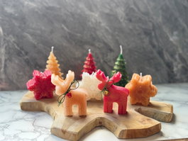 Aberto Design Christmas Candle Set12 Multicolor
